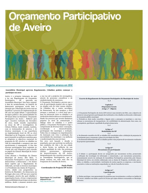 ediÃ§Ã£o em pdf - CÃ¢mara municipal de Aveiro