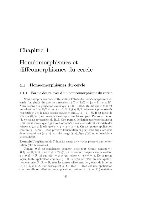 Systèmes Dynamiques Notes du cours de M2