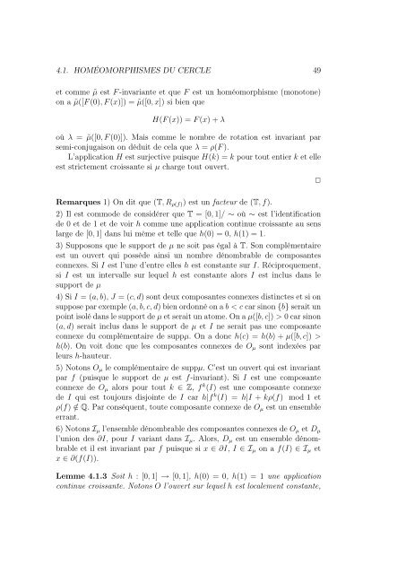 Systèmes Dynamiques Notes du cours de M2