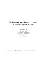 Méthodes de quantification optimale et Applications en Finance