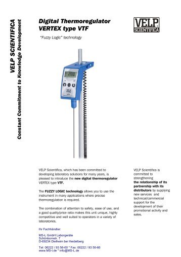 Kontaktthermometer Vertex - LaborgerÃ¤te MS-L GmbH LaborgerÃ¤te