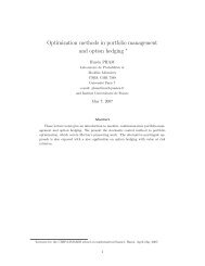 Optimization methods in portfolio management and option hedging