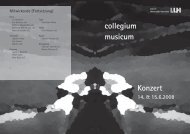 Mitwirkende (Fortsetzung) - Collegium Musicum Hannover