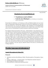 Auflistung - Institut fÃ¼r Klinische Transfusionsmedizin und ...