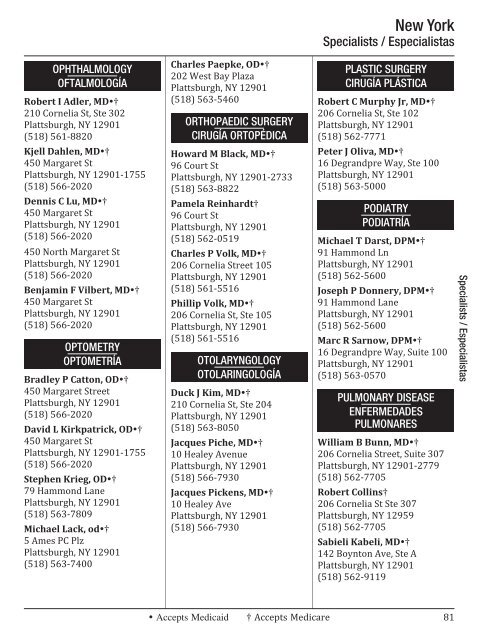 directory of healthcare providers 2012 - Universal American Medicare