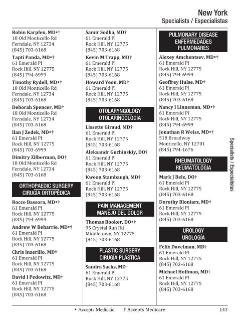 directory of healthcare providers 2012 - Universal American Medicare