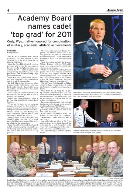 May 25, 2011 (.pdf, 20.8M) - United States Air Force Academy