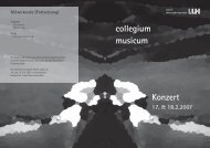 Mitwirkende (Fortsetzung) - Collegium Musicum Hannover