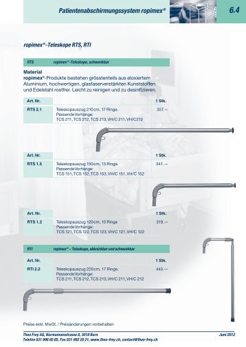 6.4 Patientenabschirmungssystem ropimex - Theo Frey AG