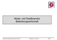 Mode- und Textilbranche Bekleidungswirtschaft - Organisation ...