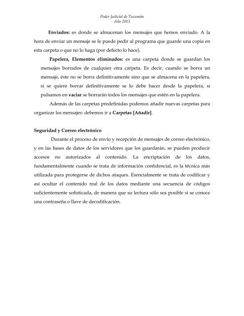 Correo Electronico - Poder Judicial Tucumán