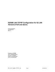 IQ/SIM LAN TCP/IP Configuration for IQ LAN Versions 0124 ... - PCSC