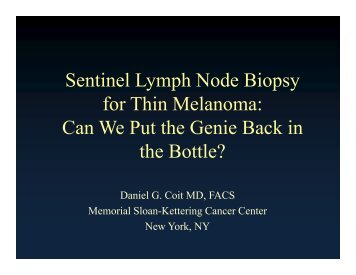 Sentinel Lymph Node Biopsy for Thin Melanoma - Winship Cancer ...