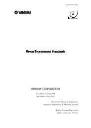 Green Procurement Standards Green Procurement ... - Yamaha
