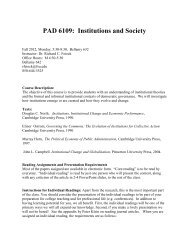 PAD 6109: Institutions and Society - Askew School of Public ...