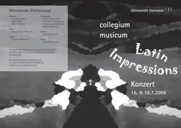 Mitwirkende (Fortsetzung) - Collegium Musicum Hannover