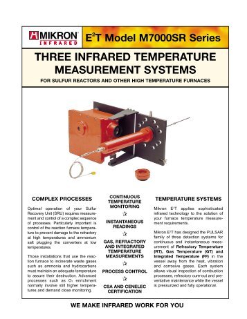 three infrared temperature measurement systems