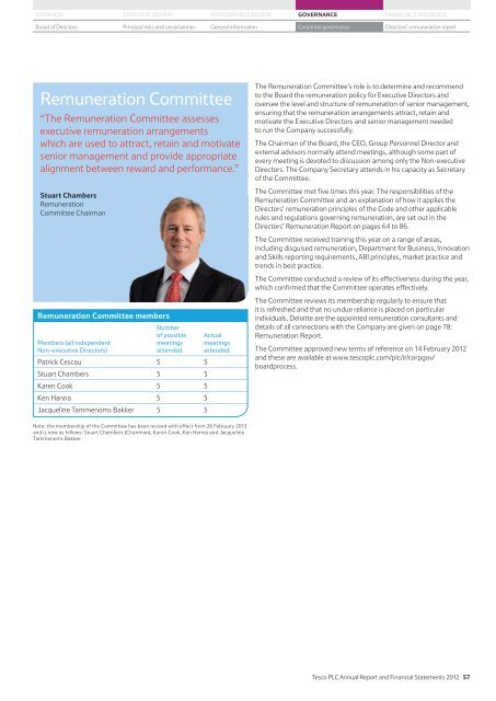 Tesco plc Annual Report and Financial Statements 2012