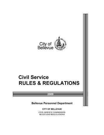 Civil Service RULES & REGULATIONS - City of Bellevue
