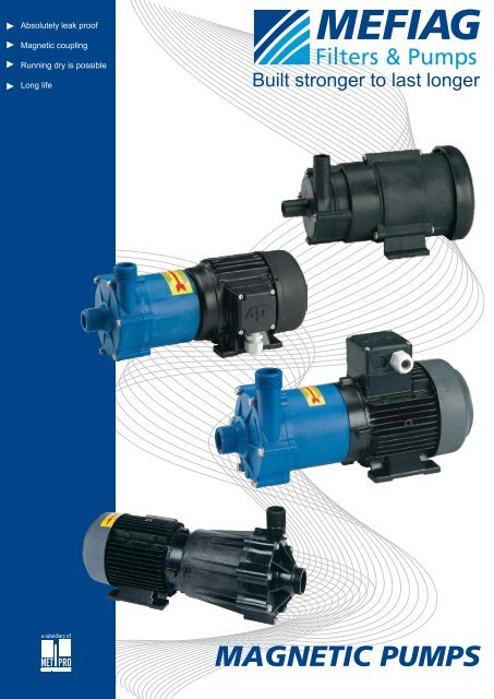 magnetic pumps.pdf - Pristine Water Solutions Inc.