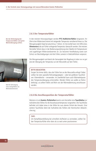 RATGEBER für wasserführende Kamin - ORANIER Heiztechnik