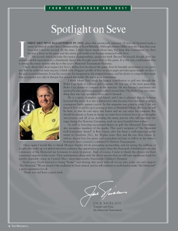 Spotlight on Seve  - the Memorial Tournament