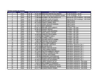 Primera escala de premios 1 Titular DU 14.331.464 MERCADO ...