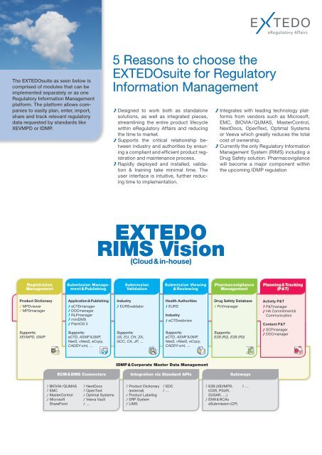 5 Reasons to choose the EXTEDOsuite for Regulatory Information ...
