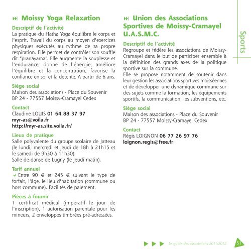 guide des associations - Ville de Moissy-Cramayel