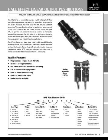 HALL EFFECT LINEAR OUTPUT PUSHBUTTONS - Barcitronic