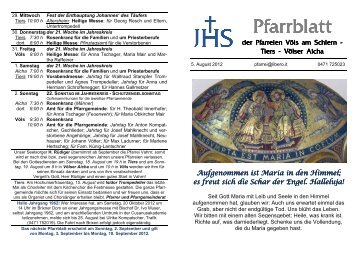 Pfarrblatt 14.8. - 2.9.2012 (193 KB) - .PDF