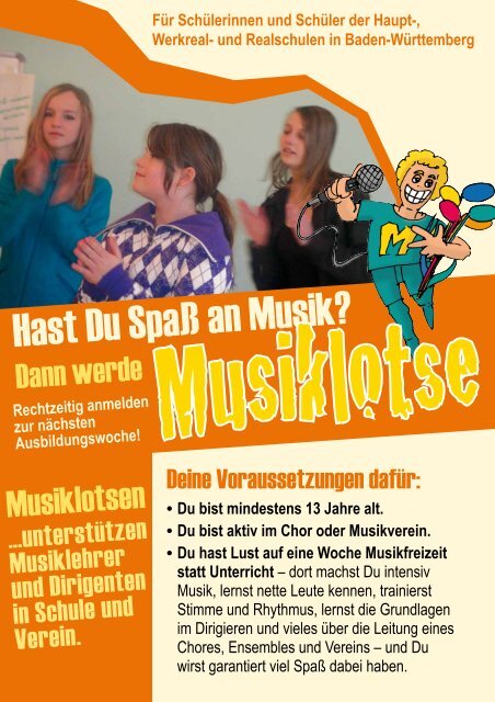 Zur neuen Ausbildung hat die Landesmusikjugend einen Flyer ...