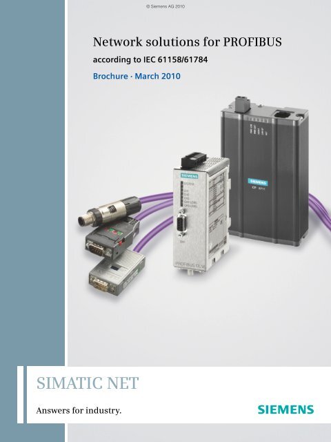 Network solutions for PROFIBUS according to IEC 61158 ... - Industry