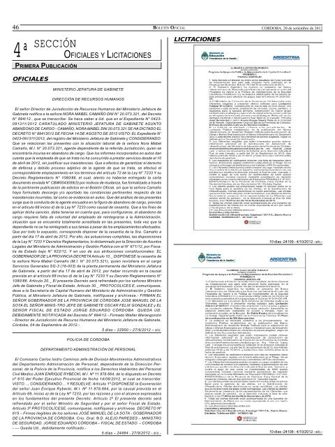 boletin oficial nÂº 157 - BoletÃ­n Oficial de la Provincia de CÃ³rdoba ...