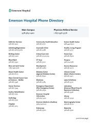 Download Phone Directory - Emerson Hospital