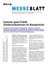 Arch Ing Messeblatt - Letztstand.pdf - Kammer der Architekten und ...