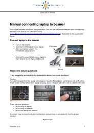 Manual connecting laptop to beamer - Tilburg University, The ...