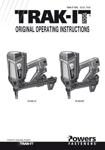 ORIGINAL OPERATING INSTRUCTIONS - Service