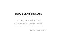 DOG SCENT LINEUPS - NACDL