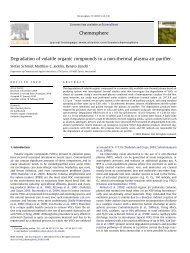 Degradation of volatile organic compounds in a ... - Renato Zenobi