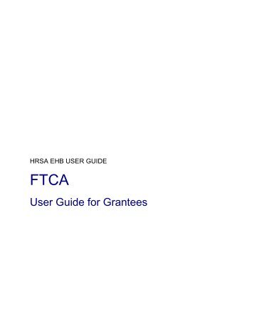 FTCA Deeming Module User Guide - Bureau of Primary Health Care