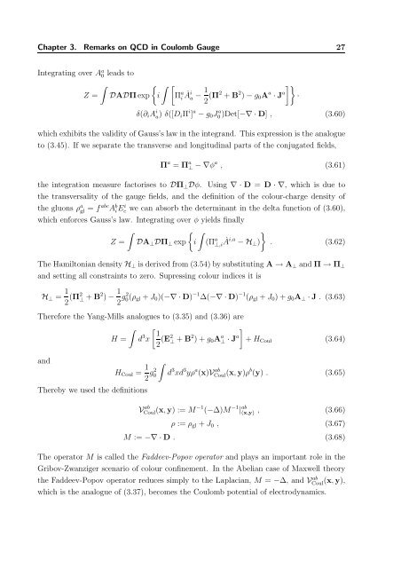 The QCD Quark Propagator in Coulomb Gauge and - Institut für Physik
