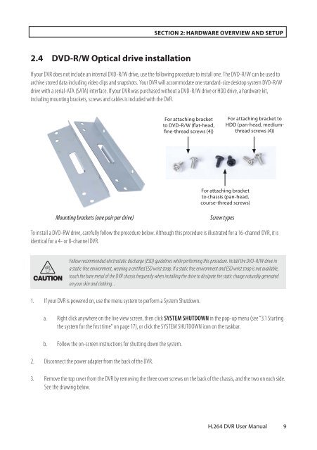 H.264 4/8/16-Channel DVR User Manual - Security Cameras Direct