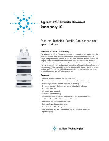 Agilent 1260 Infinity Bio-inert Quaternary LC - T.E.A.M.