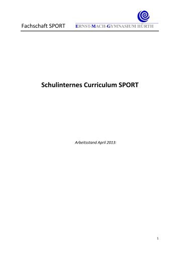 Schulinternes Curriculum SPORT der Sekundarstufe I