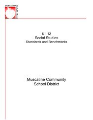 K-12 Social Studies Standards and Benchmarks - Muscatine ...