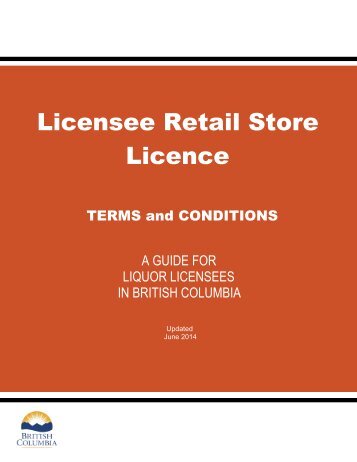 Licensee Retail Store Licence Terms and Conditions guide