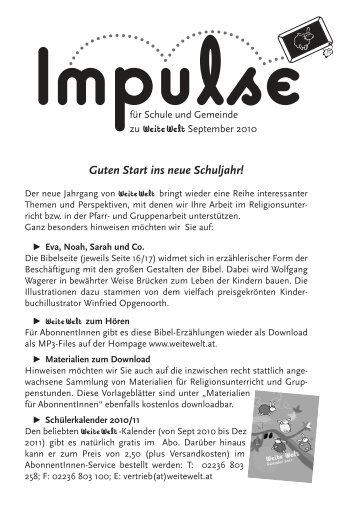 Impulse-Download - Weite Welt