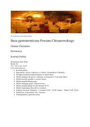 Baza Gastronomiczna Powiatu Chrzanowskiego - Gmina Chrzanów