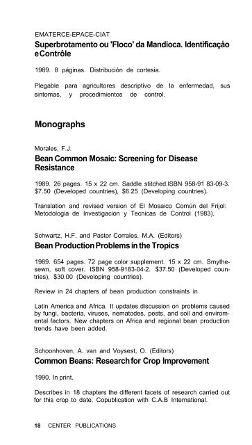 1990 Supplement Publications of the International ... - IRRI books